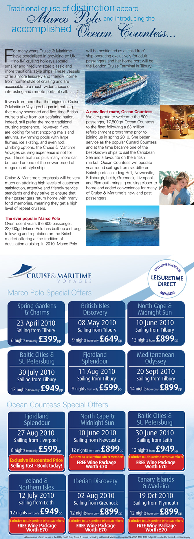 CRUISE CRACKERS SAILING FROM THE UK