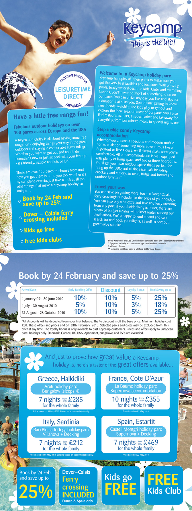 SAVE UP TO 25% ON KEYCAMP HOLIDAYS