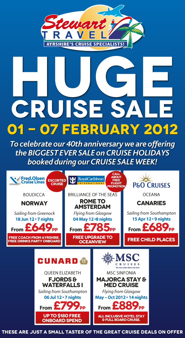 HUGE CRUISE SALE!!